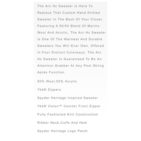 SPYDER Arc 1/4 Zip Pullover Sweater - Picture 10 of 10